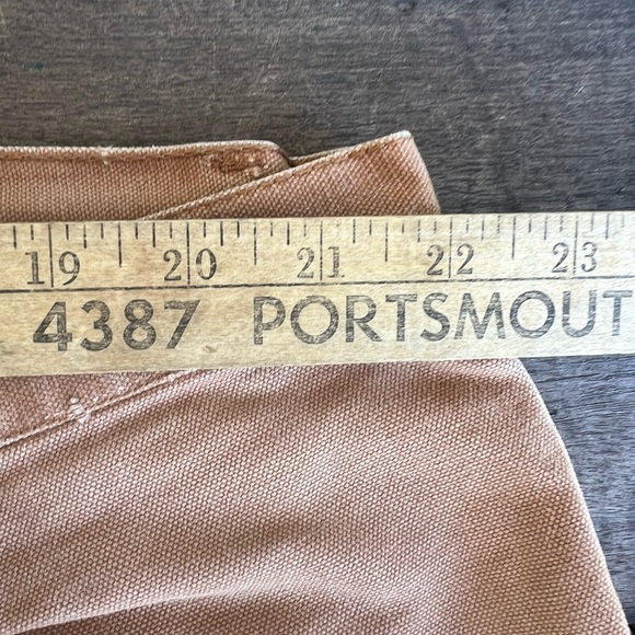 Big Smith Carpenter Work Shorts Camel Brown Duck Canvas Size 44x9.5-measured - Picture 6 of 12
